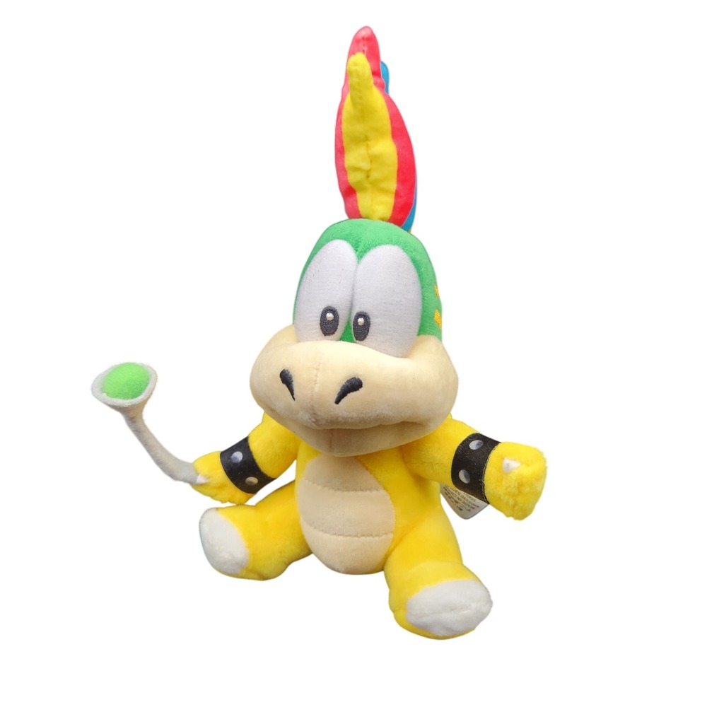 Nintendo‎ Super Mario Lemmy Koopa Plush Sanei Japan Import Rainbow Hair Wand 8"